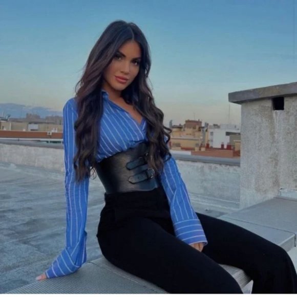 ZARA LEATHER SASH BELT - Picture 3 of 10